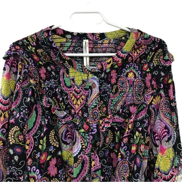 Anthropologie Paisley Purple Bohemian Tunic - Picture 4 of 9